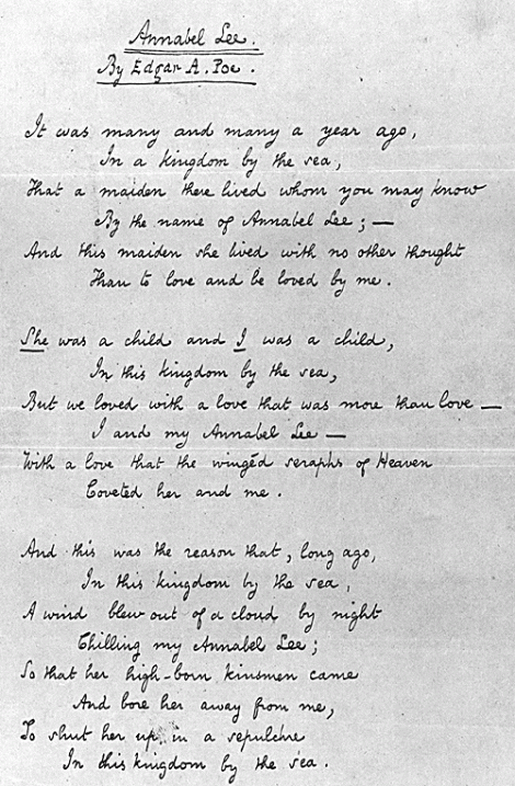 Annabell Lee Poe Handwriting by vidalia_11